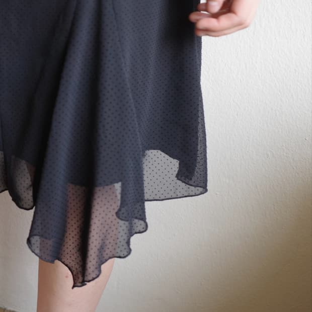 Comme ca ism dot chiffon dress