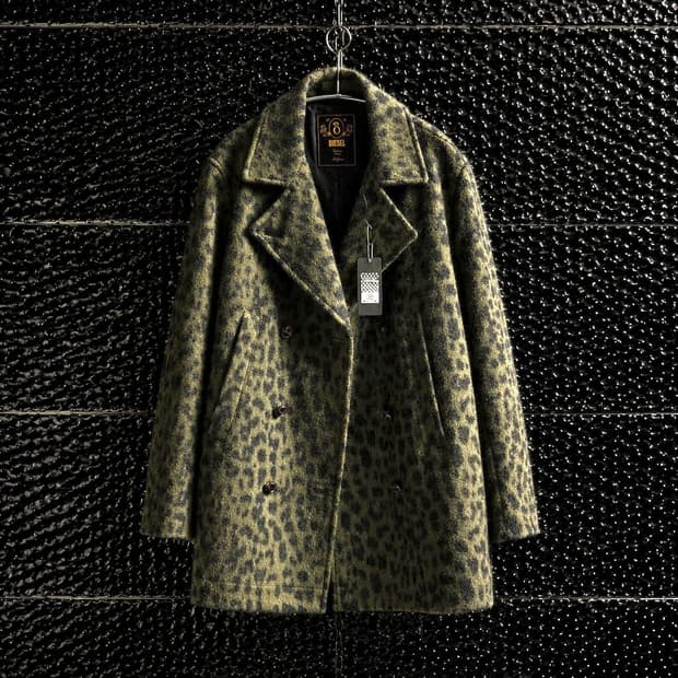 Diesel 레오파드 더블 코트