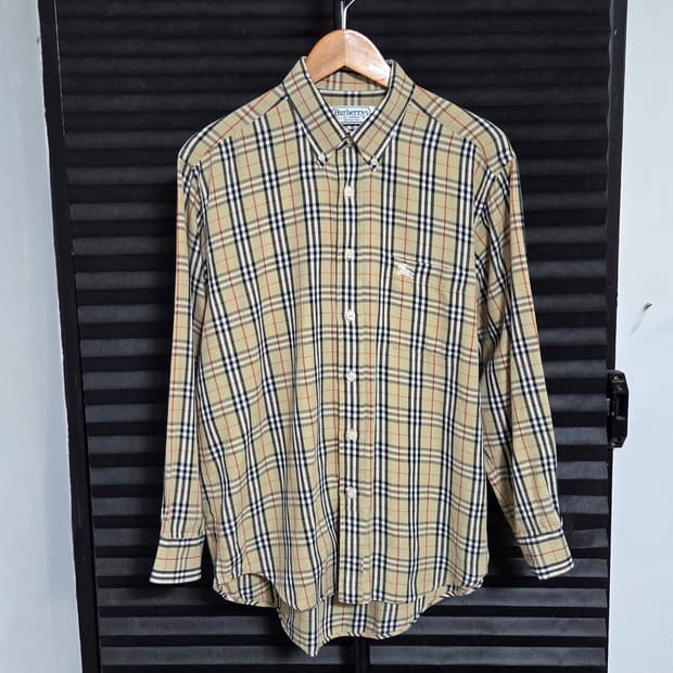 (정품) [버버리] 빈티지 노바체크 버튼다운 롱슬리브 셔츠 | 00217