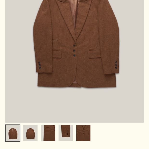 아우로 ouro WOOL CHECK JACKET [ CAMEL ]