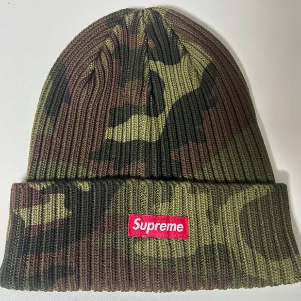 (정품)슈프림카모오버다이드비니