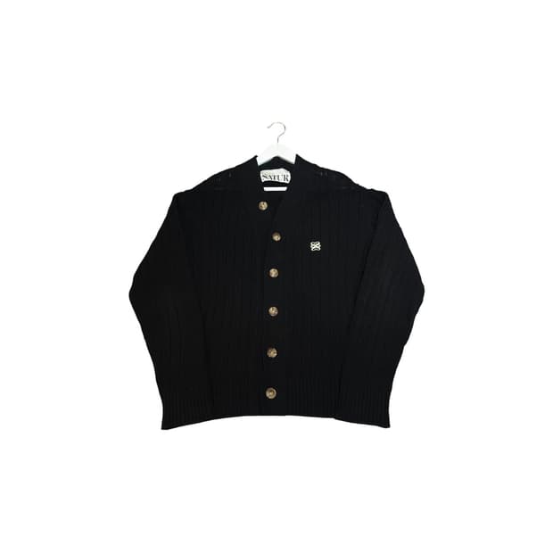 세터 파로 부클 가디건 블랙 XL사이즈