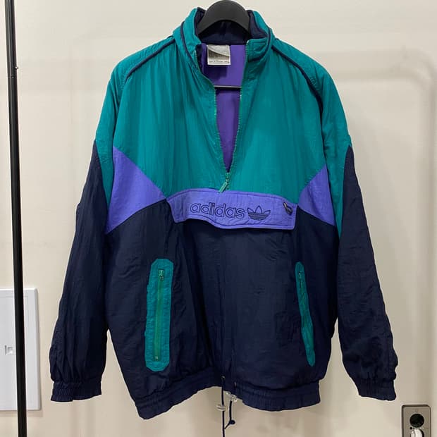 아디다스 90s 올드스쿨 누빔 아노락 점퍼