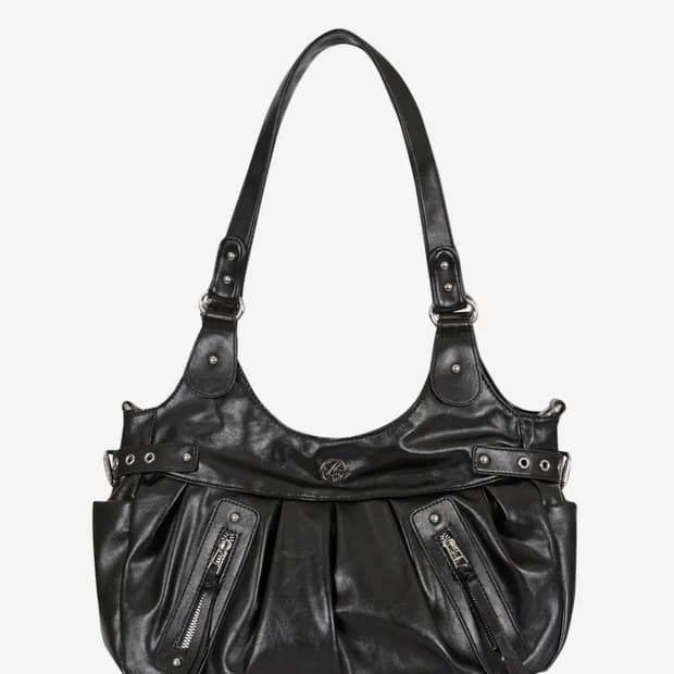 일리고 엠버 버클 숄더 백 블랙