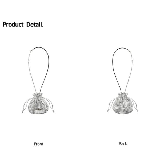 라티젠 L11 WRINKLE CHAIN BAG silver 
