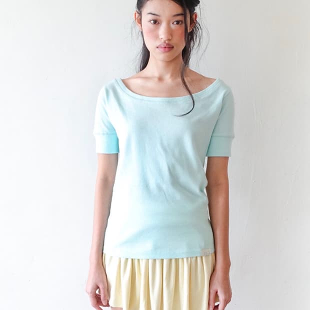 샵페어리 rib half top (mint)