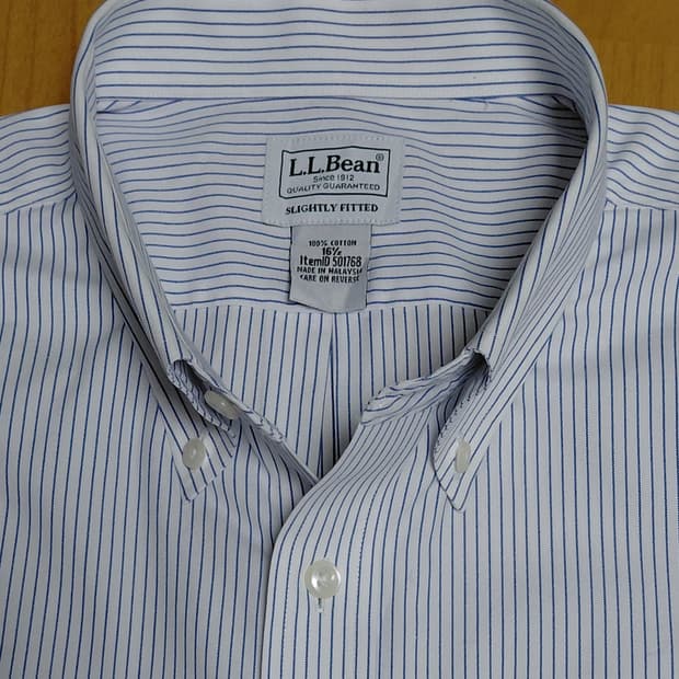 [L.L.Bean] 엘엘빈 핀스트라이프 반팔 셔츠 (16 1/2 사이즈)