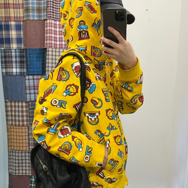 베이프 마일로 옐로우 후드집업