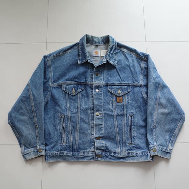 90s 칼하트 MADE in USA 데님 트러커 자켓 XL