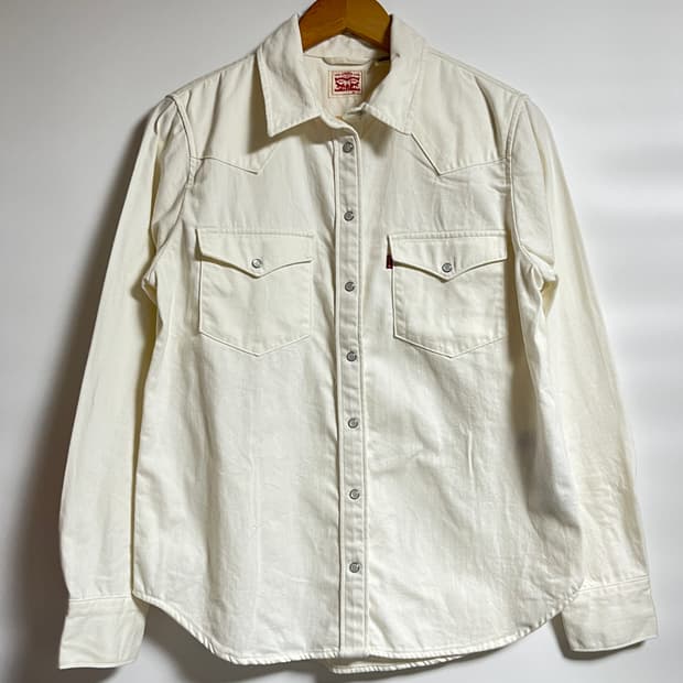 공용 리바이스 아이보리 웨스턴 셔츠 남방 M