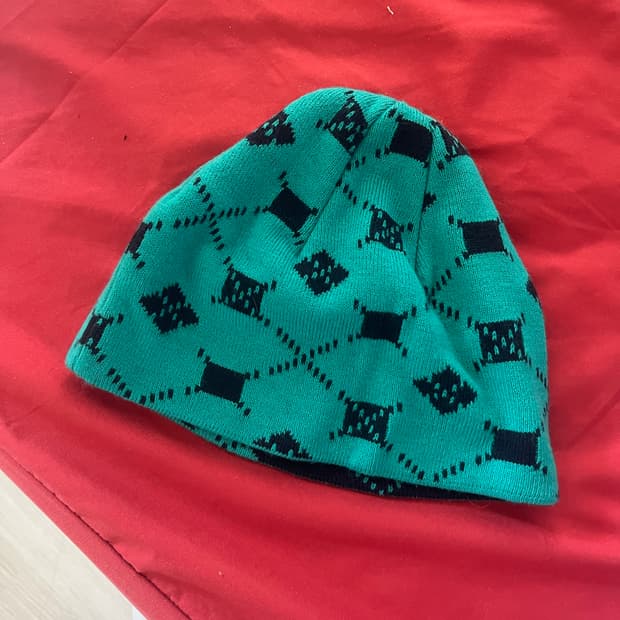 어널로이드 아가일 민트 비니