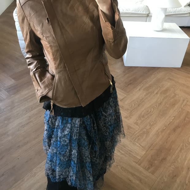 vintage slim fit leather jacket