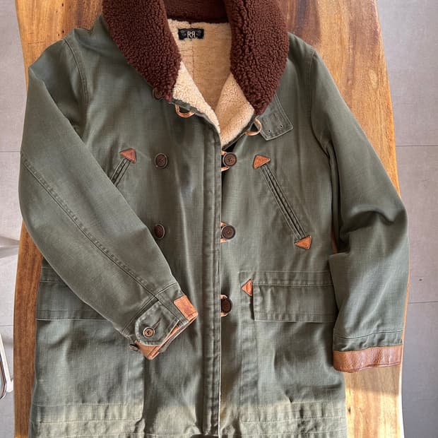 RRL 더블알엘 빈티지 밀리터리 더블 블레스티드 코트(양털)