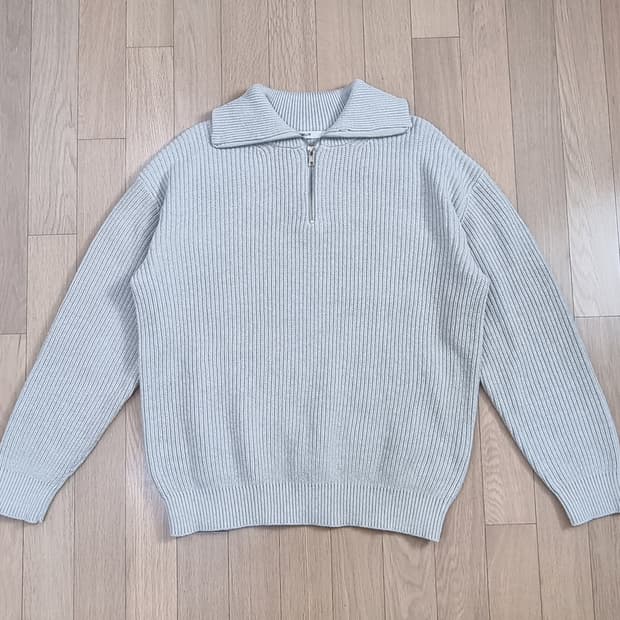 키뮤어 코튼 워셔블 반집업 니트 M _ 남성