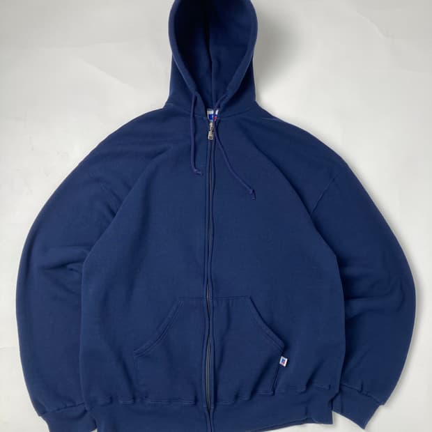 90s Russell Zip Up Hoodie (navy)