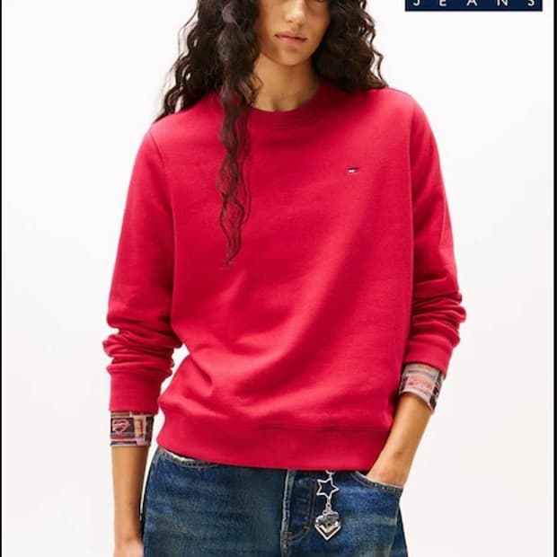 타미힐피거 맨투맨 S 레드