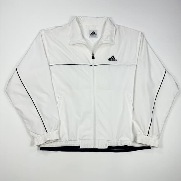 90s 아디다스 올드스쿨 박시핏 바람막이 화이트 2XL