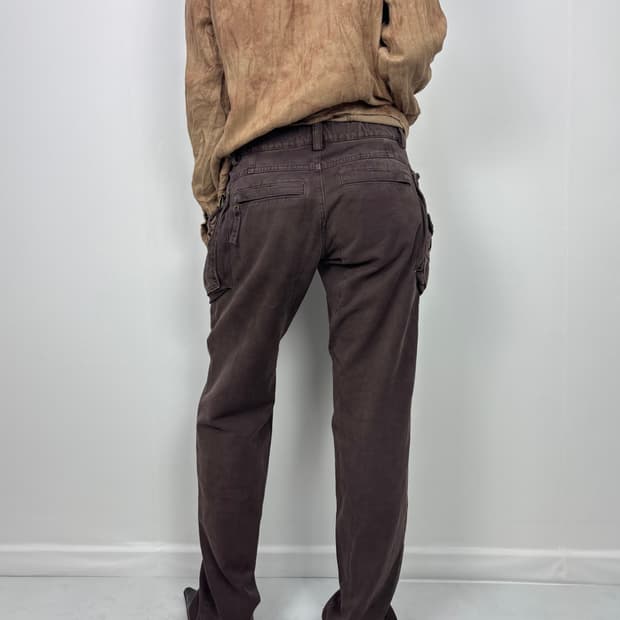 RED BROWN POCKET PANTS