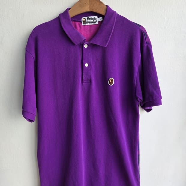A BATHING APE 퍼플 컬러카모 폴로