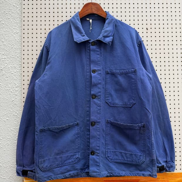 1980s BLEACH FADED GERMAN WORK 프렌치워크자켓