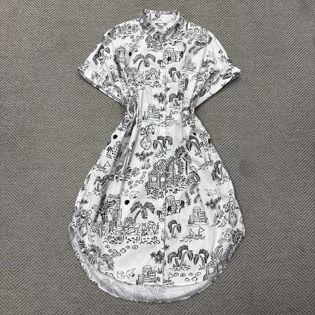 몽키 그래픽 패턴 원피스 v2935