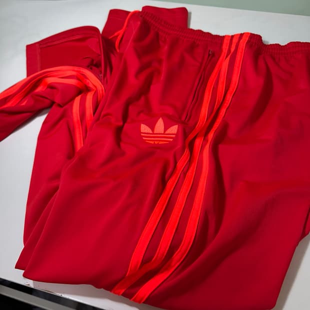 L-XL 아디다스 오리지날 루즈핏 3스트라이프 파이어버드 트랙팬츠