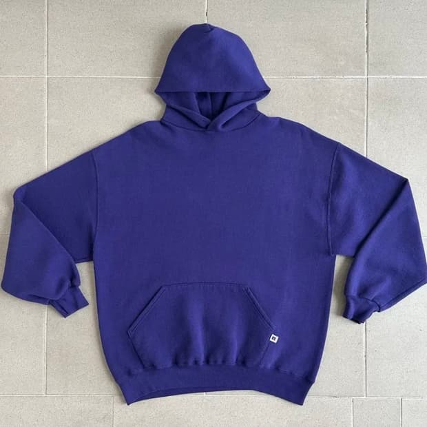 90s 빈티지 러셀 후드 퍼플 XL USA