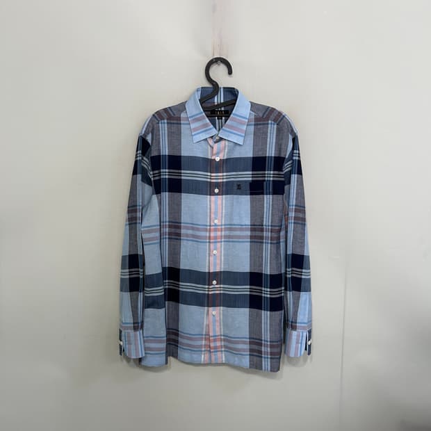 닥스 남성 체크 셔츠 100 