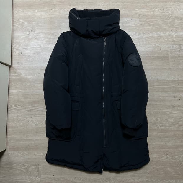 스튜디오 보니 여성 프리미엄 하이넥 덕다운 롱패딩 점퍼 [블랙] M/95