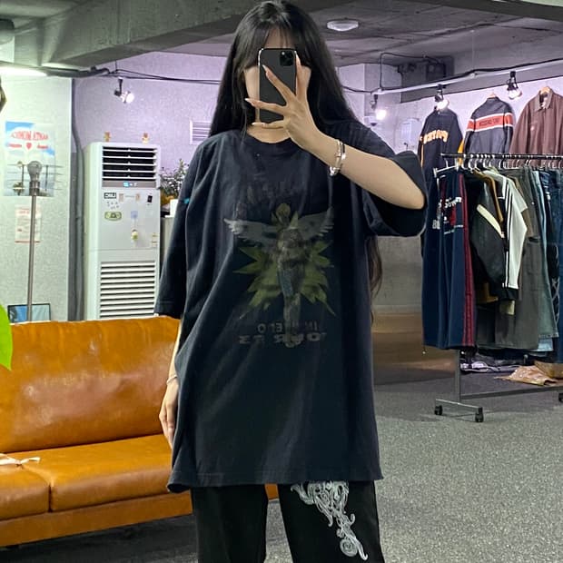 빈티지 너바나 그래픽 반팔 티셔츠 B5426
