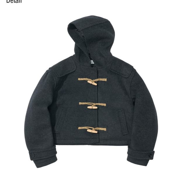 파르티멘토 우먼 숏 더플 코트 차콜 그레이 떡볶이코트