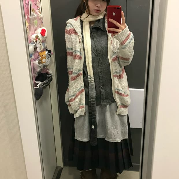 히피 모리걸 하구미 폭닥 코디세트