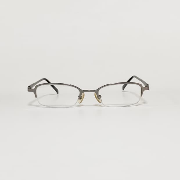 915 데드스탁 하금테 안경 슬림 직사각 건메탈 초경량 빈티지 Y2K