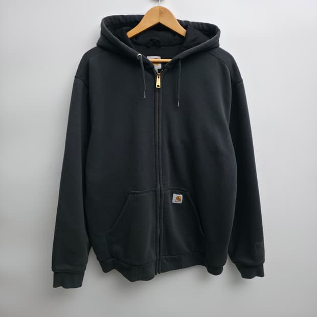 [M] 칼하트 써멀 블랙 후드 집업 레인 디펜더