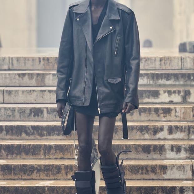 릭오웬스 점보 루크 스투지스 레더 자켓