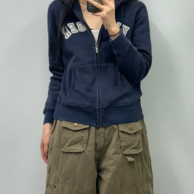 타미힐피거 스펠아웃 네이비 후드집업