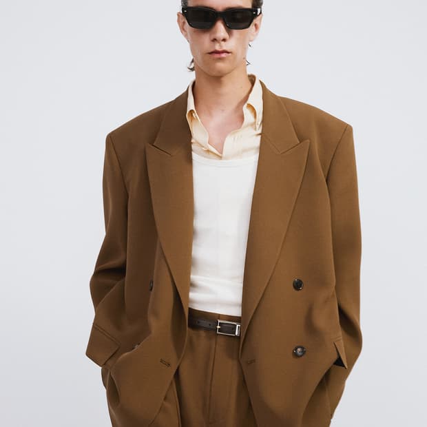 렉토 26SS 플루이드 더블 수트 자켓 오커