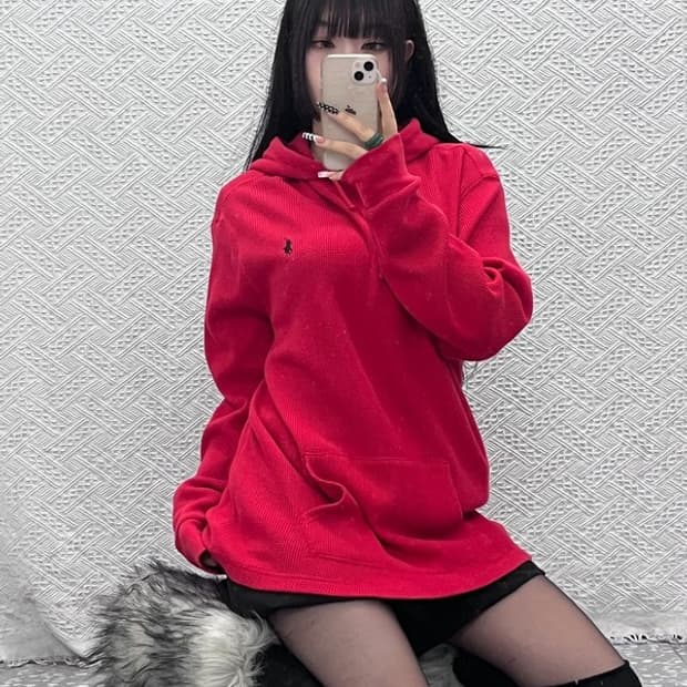 폴로 랄프로렌 올드스쿨 레트로 00's 와플 후드티 XL C10533