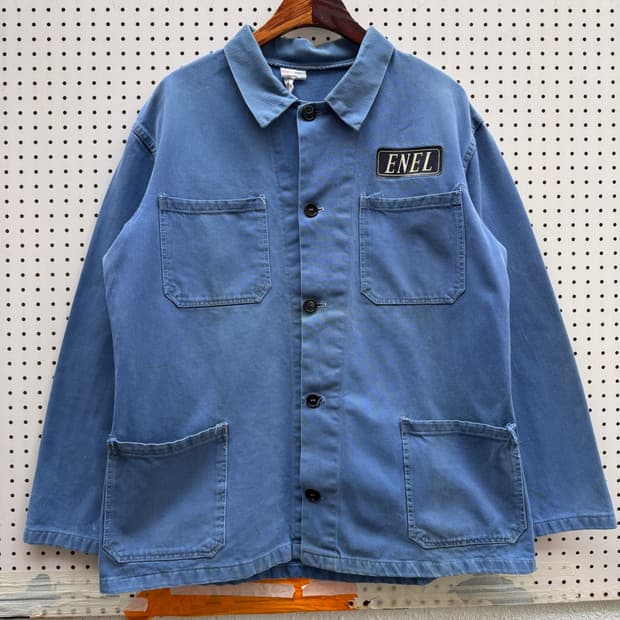 OLD VINTAGE BELTED LIGHT BLUE 프렌치워크자켓