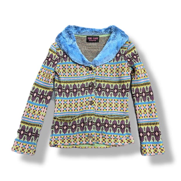 일본 빈티지 패턴 가디건 