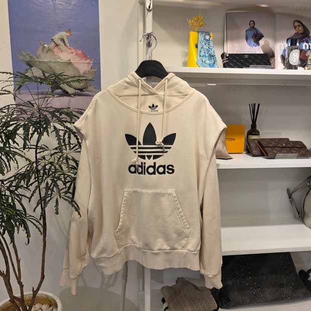 아디다스 크롭 후드티 베스트 세트