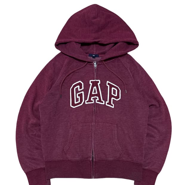 GAP 갭 버건디 후드집업