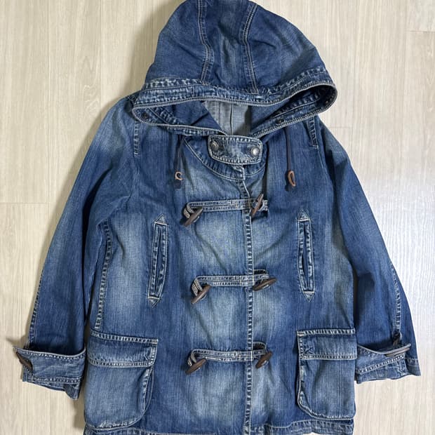 빈티지 데님 떡볶이 후드 자켓