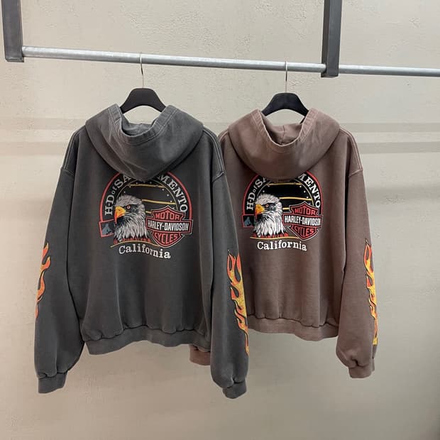 할리 캘리포니아 빈티지 후드티