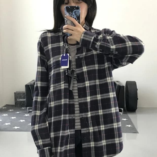 칩 먼데이 체크셔츠