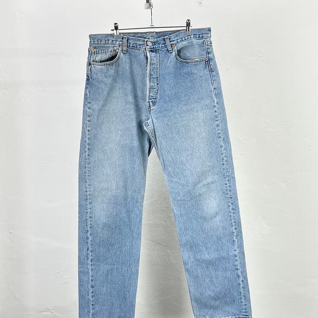 90s 리바이스 501 연청 오리지널 데님 팬츠