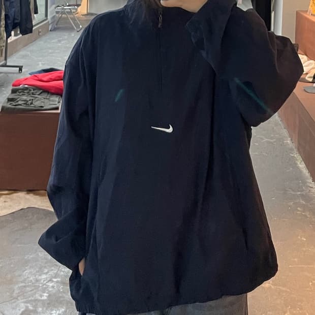 나이키 올드스쿨 네이비 아노락 웜업 H2310