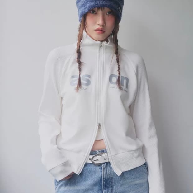 애즈온 SALT ZIP-UP / WHITE