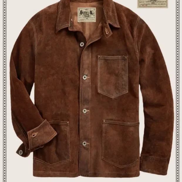 rrl 더블알엘 러프아웃 스웨이드 초어 자켓