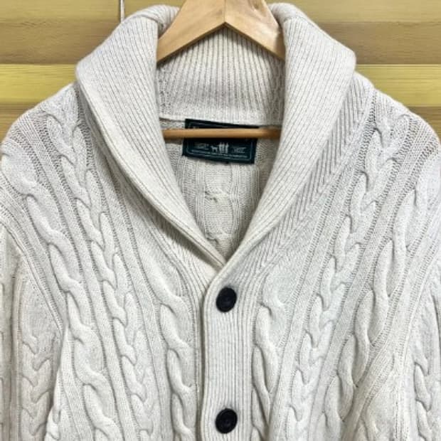 포레스트캠프 남성 케이블숄카라울가디건 XL